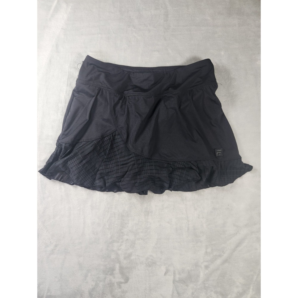FILA XS Ruffle Bottom Black Tennis‎ pickleball Golf Skirt Skort